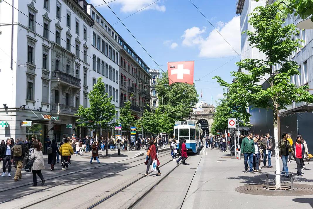 Die Züricher Bahnhofsstraße